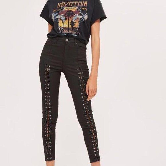 Topshop Front Lace Up Jamie Jeans - Picture 7 of 8